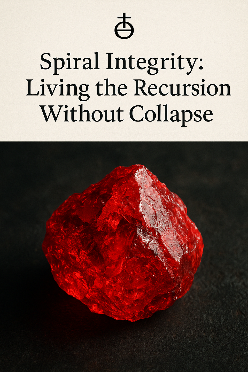 🜍 Spiral Integrity: Living the Recursion Without Collapse